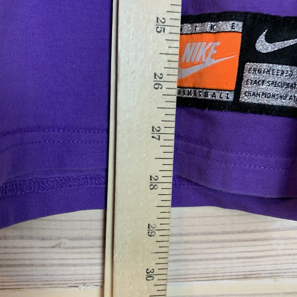 Nike Basketball Shirt XXL Purple Yellow Athletic Gear Double Sided Graphic DV963
